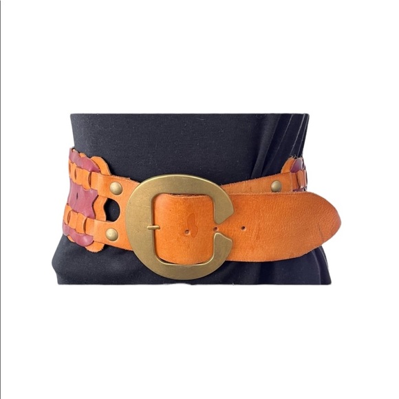 Linea Pelle Accessories - Linea Pelle Wide Width Woven Belt, Sz L